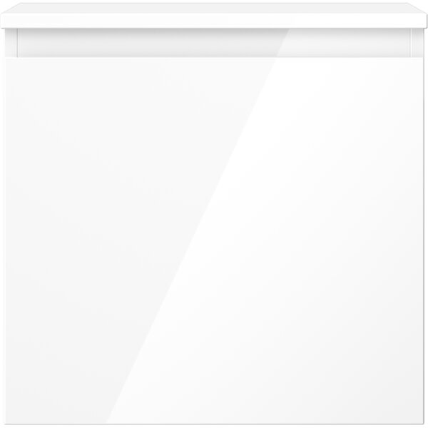 Mexen Orio, mobilier de baie 50 cm cu blat, 1 sertar, alb lucios, 91A10-05047-1-BFC00