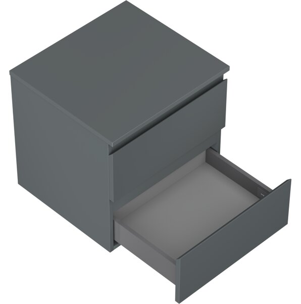 Mexen Orio, mobilier de baie 50 cm cu blat, 2 sertare, grafit mat, 91A10-05047-2-BFFC66