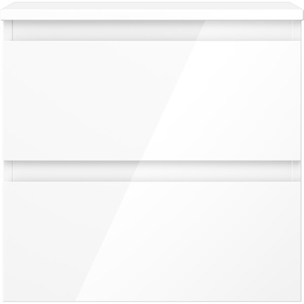 Mexen Orio, mobilier de baie 50 cm cu blat, 2 sertare, alb lucios, 91A10-05047-2-BFFC00