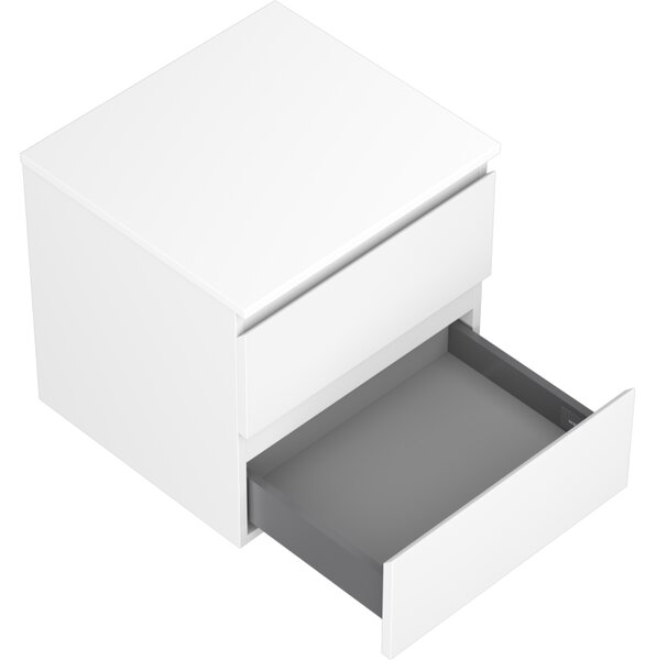 Mexen Orio, mobilier de baie 50 cm cu blat, 2 sertare, alb mat, 91A10-05047-2-BFFC01
