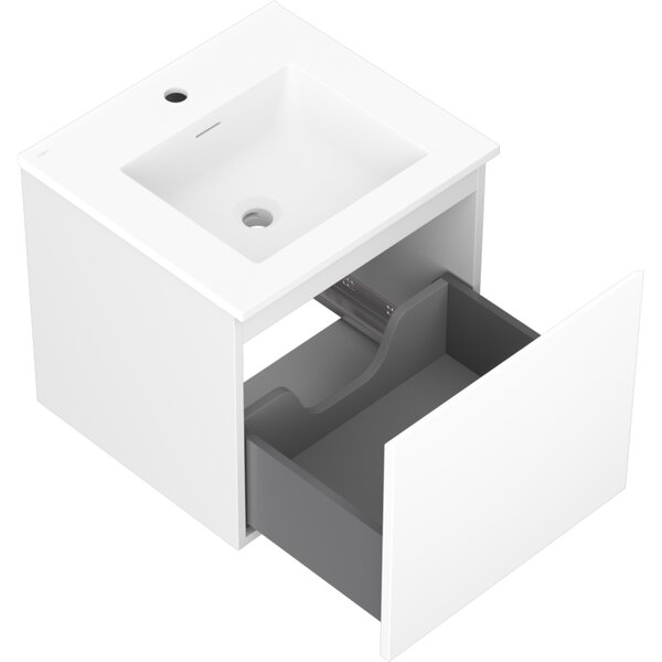 Mexen Orio, mobilier de baie 50 cm cu lavoar Otis, 1 sertar, alb mat, 91A10-05047-1-BF01-W18M01