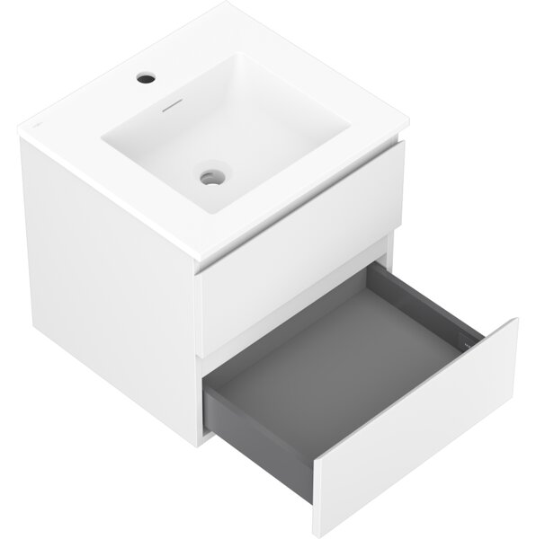 Mexen Orio, mobilier de baie 50 cm cu lavoar Otis, 2 sertare, alb mat, 91A10-05047-2-BFF01-W18M01