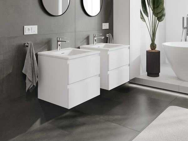Mexen Orio, mobilier de baie 50 cm cu lavoar Otis, 2 sertare, alb mat, 91A10-05047-2-BFF01-W18M01