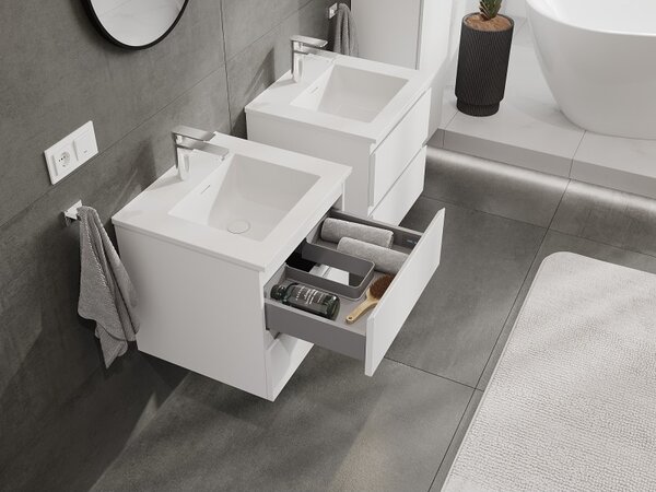 Mexen Orio, mobilier de baie 50 cm cu lavoar Otis, 2 sertare, alb mat, 91A10-05047-2-BFF01-W18M01