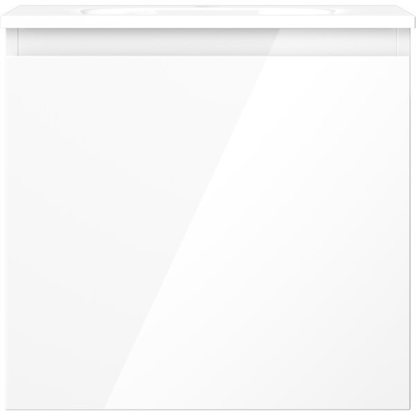 Mexen Orio, mobilier de baie 50 cm cu lavoar Vela, 1 sertar, alb lucios, 91A10-05047-1-BF00-W23M00