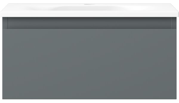 Mexen Orio, mobilier baie 50 cm cu lavoar Vela, 1 sertar, grafit mat/alb mat, 91A10-05023-1-BF66-W23M01