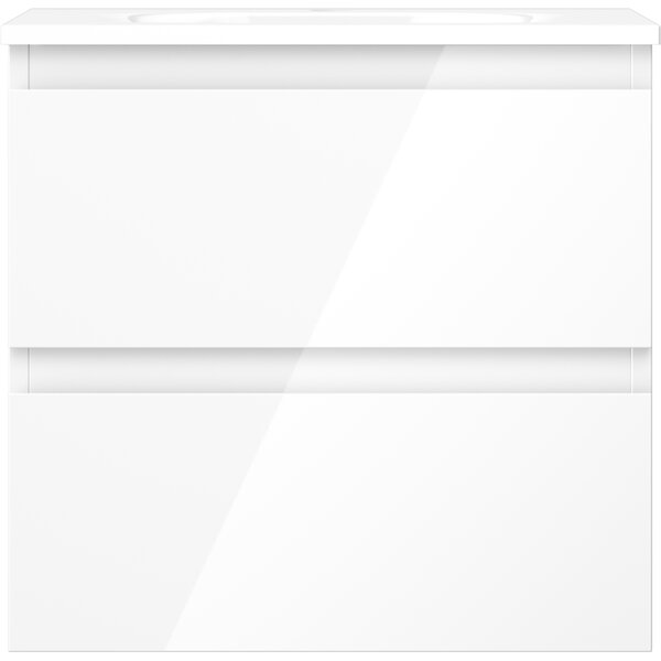 Mexen Orio, mobilier baie 50 cm cu lavoar Vela, 2 sertare, alb lucios, 91A10-05047-2-BFF00-W23M00