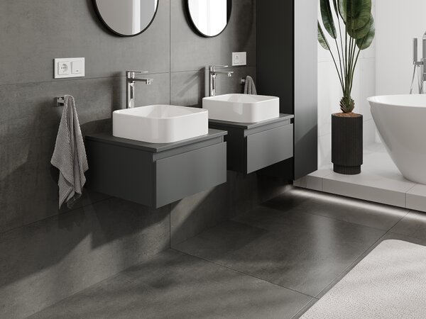 Mexen Orio, mobilier baie 50 cm, 1 sertar, grafit mat, 91A10-05023-1-BF66