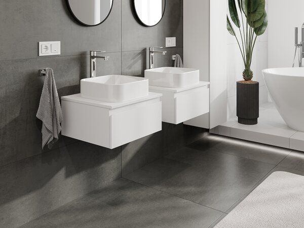 Mexen Orio, mobilier baie 50 cm, 1 sertar, alb mat, 91A10-05023-1-BF01