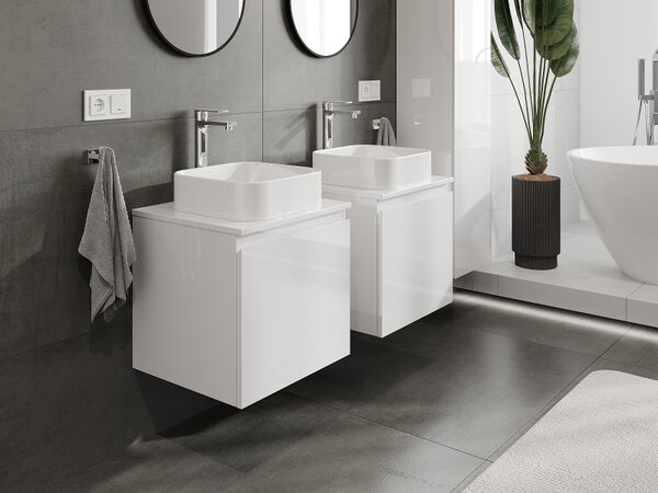 Mexen Orio, mobilier baie 50 cm, 1 sertar, alb lucios, 91A10-05047-1-BF00