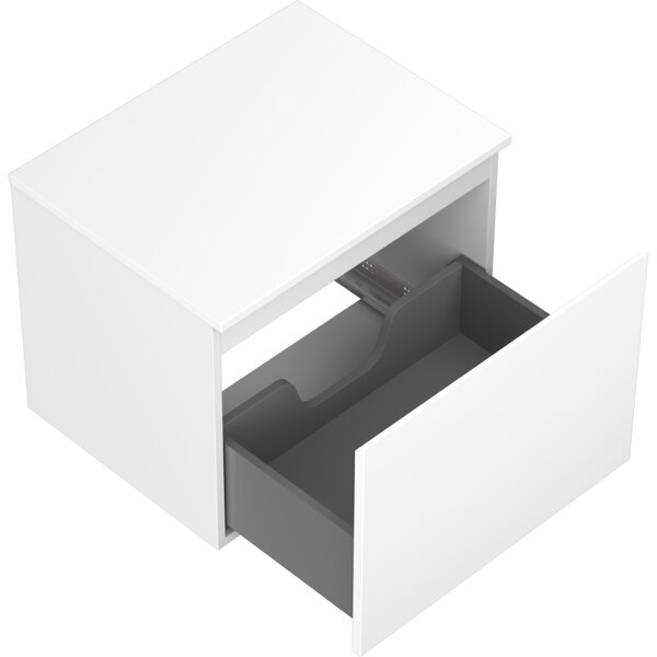 Mexen Orio, mobilier de baie 60 cm cu blat, 1 sertar, alb mat, 91A10-06047-1-BFC01