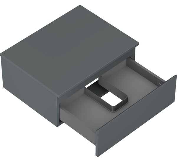 Mexen Orio, mobilier de baie 60 cm cu blat, 1 sertar, grafit mat, 91A10-06023-1-BFC66