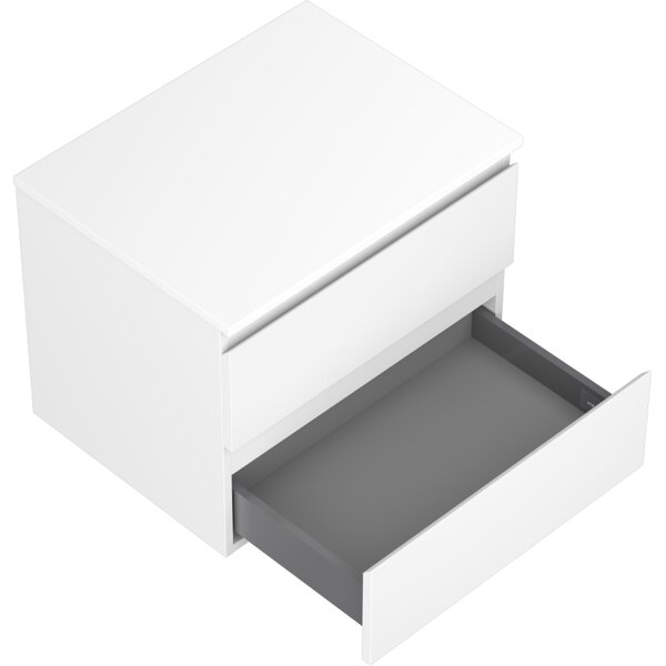 Mexen Orio, mobilier de baie 60 cm cu blat, 2 sertare, alb mat, 91A10-06047-2-BFFC01