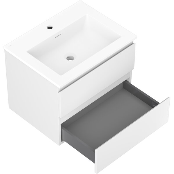 Mexen Orio, mobilier de baie 60 cm cu lavoar Otis, 2 sertare, alb mat, 91A10-06047-2-BFF01-W18M01