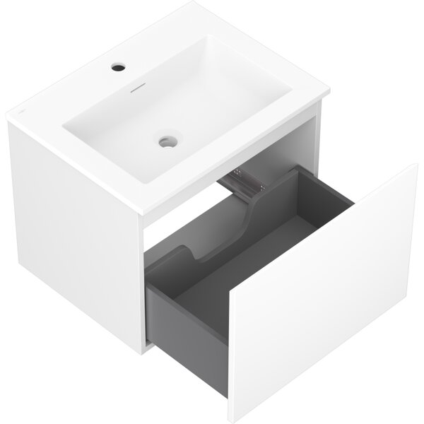 Mexen Orio, mobilier de baie 60 cm cu lavoar Otis, 1 sertar, alb mat, 91A10-06047-1-BF01-W18M01