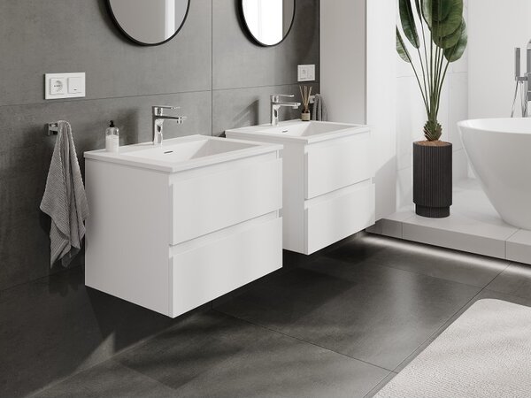 Mexen Orio, mobilier de baie 60 cm cu lavoar Otis, 2 sertare, alb mat, 91A10-06047-2-BFF01-W18M01