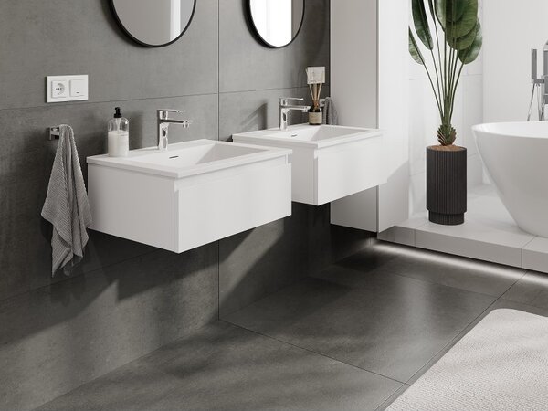 Mexen Orio, mobilier de baie 60 cm cu lavoar Otis, 1 sertar, alb mat, 91A10-06023-1-BF01-W18M01