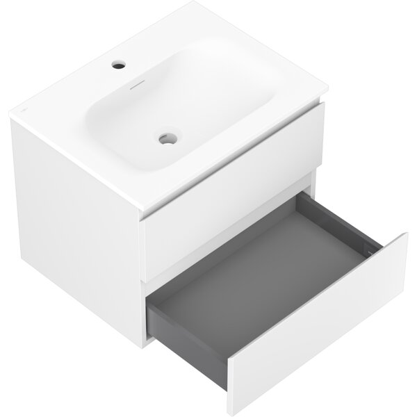 Mexen Orio, mobilier baie 60 cm cu lavoar Vela, 2 sertare, alb mat, 91A10-06047-2-BFF01-W23M01