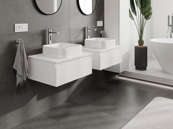 Mexen Orio, mobilier baie 60 cm, 1 sertar, alb mat, 91A10-06023-1-BF01