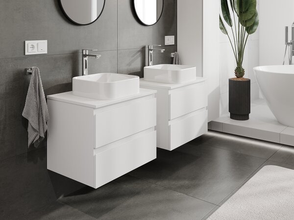 Mexen Orio, mobilier baie 60 cm, 2 sertare, alb mat, 91A10-06047-2-BFF01