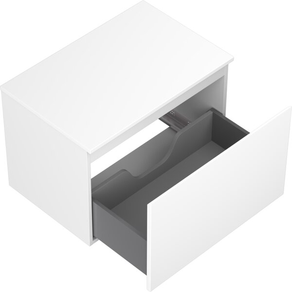 Mexen Orio, mobilier de baie 70 cm cu blat, 1 sertar, alb mat, 91A10-07047-1-BFC01