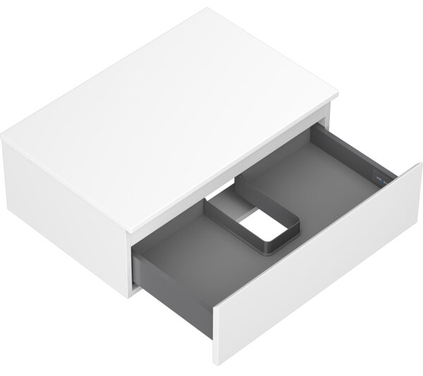 Mexen Orio, mobilier de baie 70 cm cu blat, 1 sertar, alb mat, 91A10-07023-1-BFC01