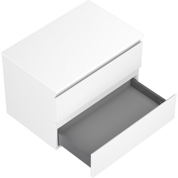 Mexen Orio, mobilier de baie 70 cm cu blat, 2 sertare, alb mat, 91A10-07047-2-BFFC01