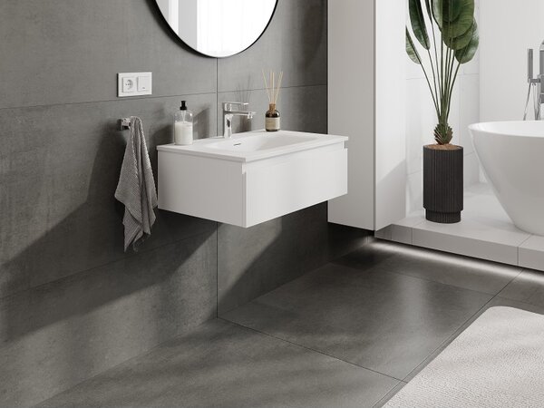 Mexen Orio, mobilier de baie 70 cm cu lavoar Vela, 1 sertar, alb mat, 91A10-07023-1-BF01-W23M01