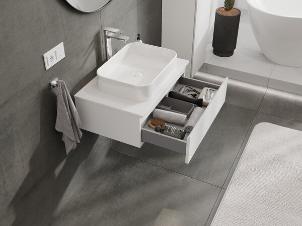 Mexen Orio, mobilier baie 70 cm, 1 sertar, alb mat, 91A10-07023-1-BF01