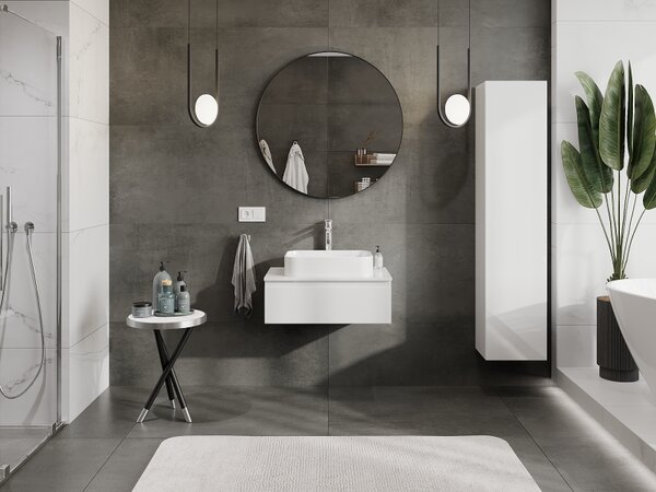 Mexen Orio, mobilier baie 70 cm, 1 sertar, alb lucios, 91A10-07023-1-BF00