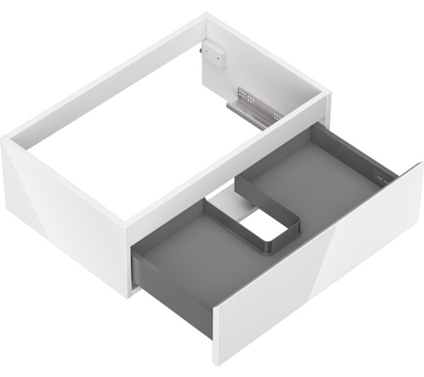 Mexen Orio, mobilier baie 70 cm, 1 sertar, alb lucios, 91A10-07023-1-BF00