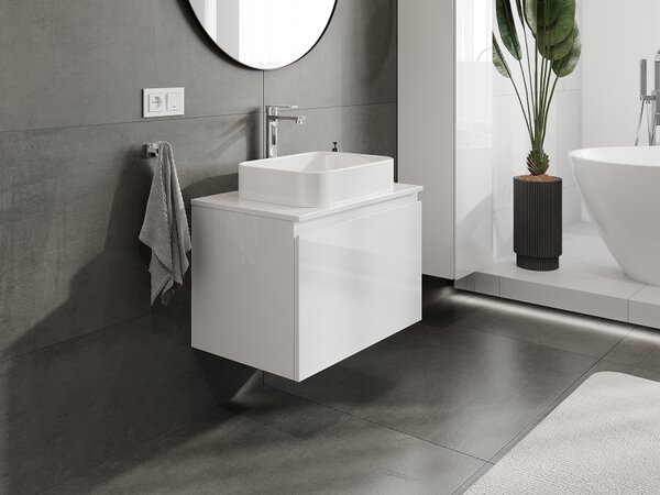 Mexen Orio, mobilier baie 70 cm, 1 sertar, alb lucios, 91A10-07047-1-BF00
