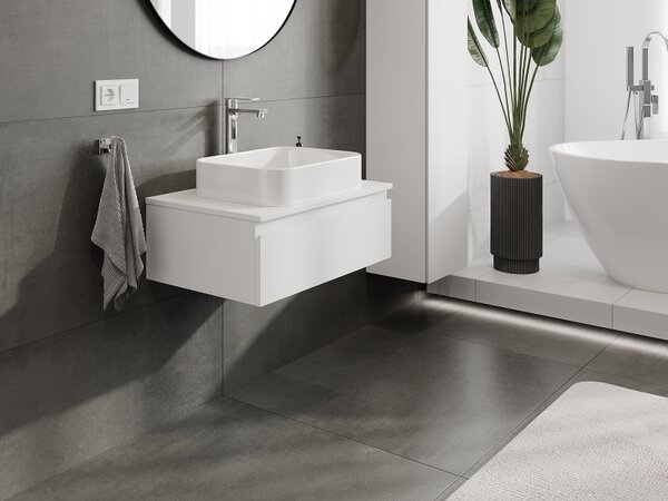 Mexen Orio, mobilier baie 70 cm, 1 sertar, alb mat, 91A10-07023-1-BF01