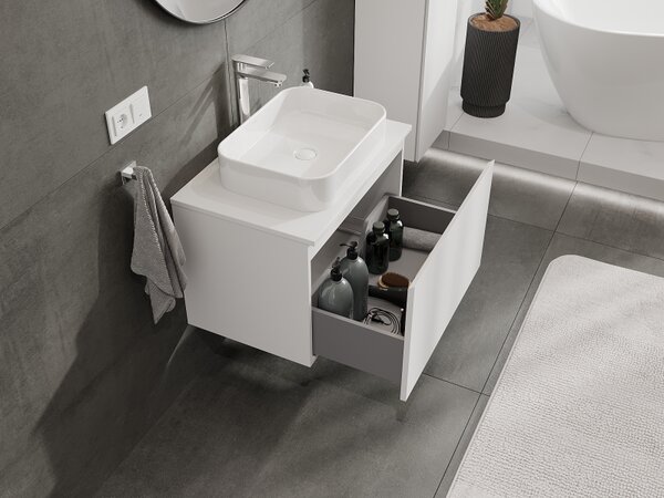 Mexen Orio, mobilier baie 70 cm, 1 sertar, alb mat, 91A10-07047-1-BF01