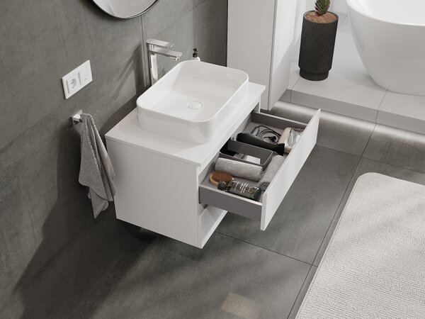 Mexen Orio, mobilier baie 70 cm, 2 sertare, alb mat, 91A10-07047-2-BFF01