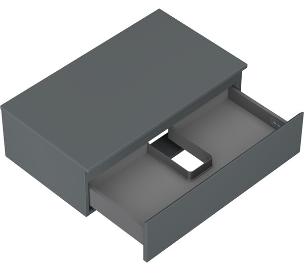 Mexen Orio, mobilier de baie 80 cm cu blat, 1 sertar, grafit mat, 91A10-08023-1-BFC66