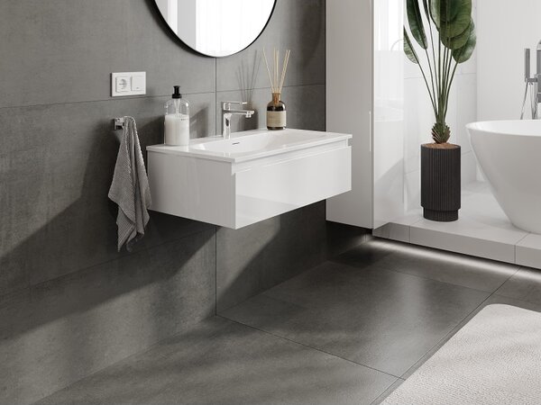 Mexen Orio, mobilier de baie 80 cm cu lavoar Vela, 1 sertar, alb lucios, 91A10-08023-1-BF00-W23M00