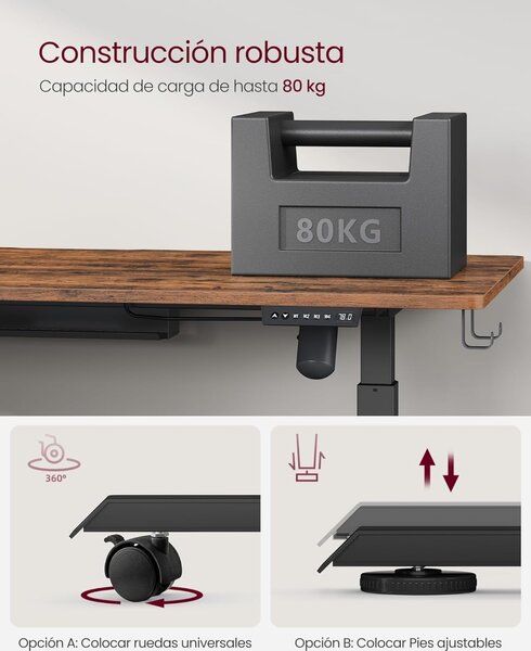 Birou reglabil Vasagle Maro 160x70x120 cm