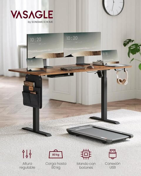 Birou reglabil Vasagle Maro 160x70x120 cm