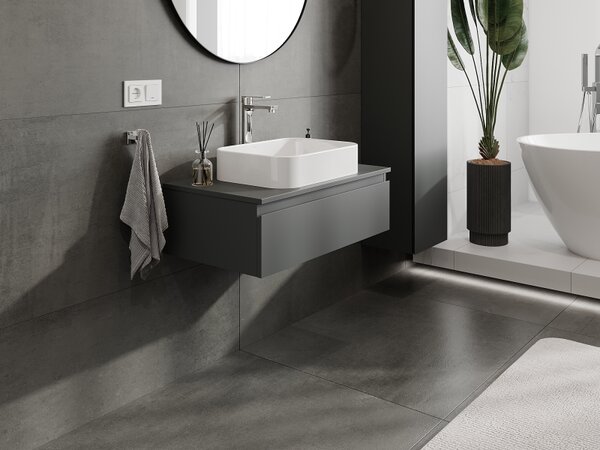 Mexen Orio, mobilier baie 80 cm, 1 sertar, grafit mat, 91A10-08023-1-BF66