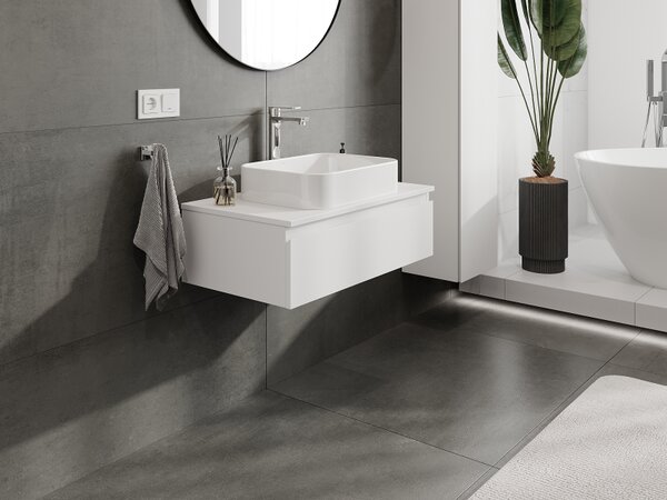Mexen Orio, mobilier baie 80 cm, 1 sertar, alb mat, 91A10-08023-1-BF01