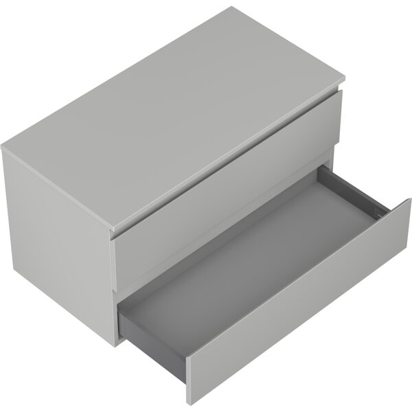 Mexen Orio, mobilier de baie 90 cm cu blat, 2 sertare, gri mat, 91A10-09047-2-BFFC62