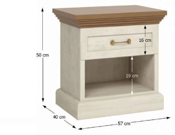 Mobila dormitor stil scandinav ROYAL, pin nordic/stejar salbatic, PAL