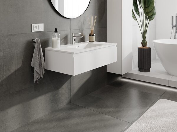 Mexen Orio, mobilier de baie 90 cm cu lavoar Otis, 1 sertar, alb mat, 91A10-09023-1-BF01-W18M01