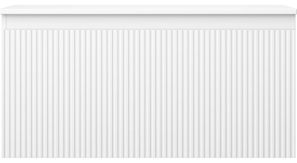 Mexen Rivel, mobilier de baie 100 cm cu blat, 1 sertar, canelat, alb mat, 91A20-10047-1-BFC01