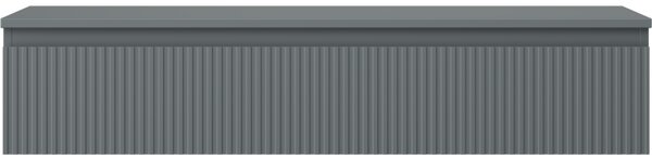Mexen Rivel, mobilier baie 120 cm cu blat, 1 sertar, canelat, grafit mat - 91A20-12023-1-BFC66