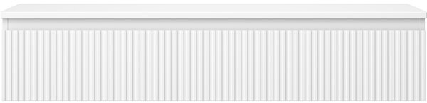 Mexen Rivel, mobilier baie 120 cm cu blat, 1 sertar, canelat, alb mat, 91A20-12023-1-BFC01