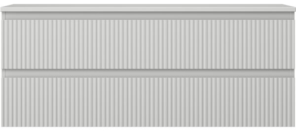 Mexen Rivel, mobilier de baie 120 cm cu blat, 2 sertare, canelat, gri mat, 91A20-12047-2-BFFC62