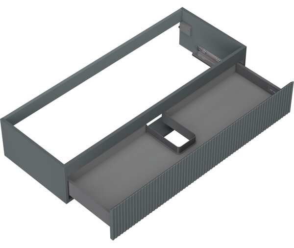 Mexen Rivel, mobilier baie 120 cm, 1 sertar, canelat, grafit mat, 91A20-12023-1-BF66