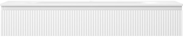 Mexen Rivel, mobilier de baie 140 cm cu lavoar Vela, 1 sertar, canelat, alb mat, 91A20-14023-1-BF01-W23M01